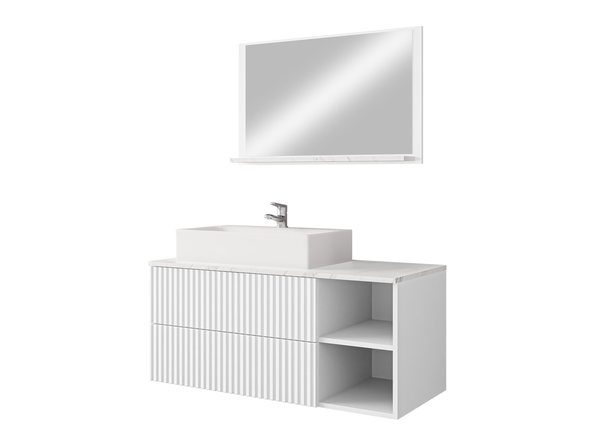 Set baie Nauta (Alb + Marmură albă)