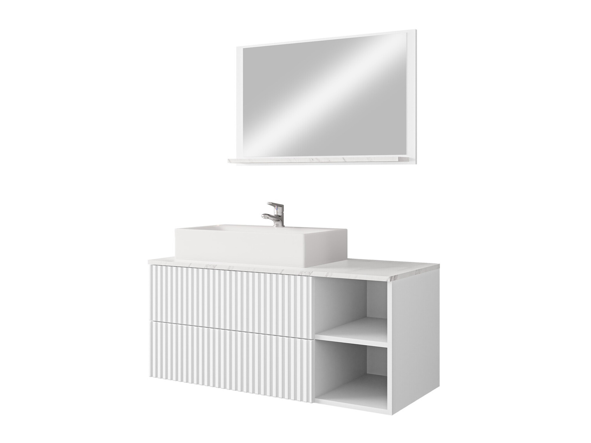 Set baie Nauta (Alb + Marmură albă)