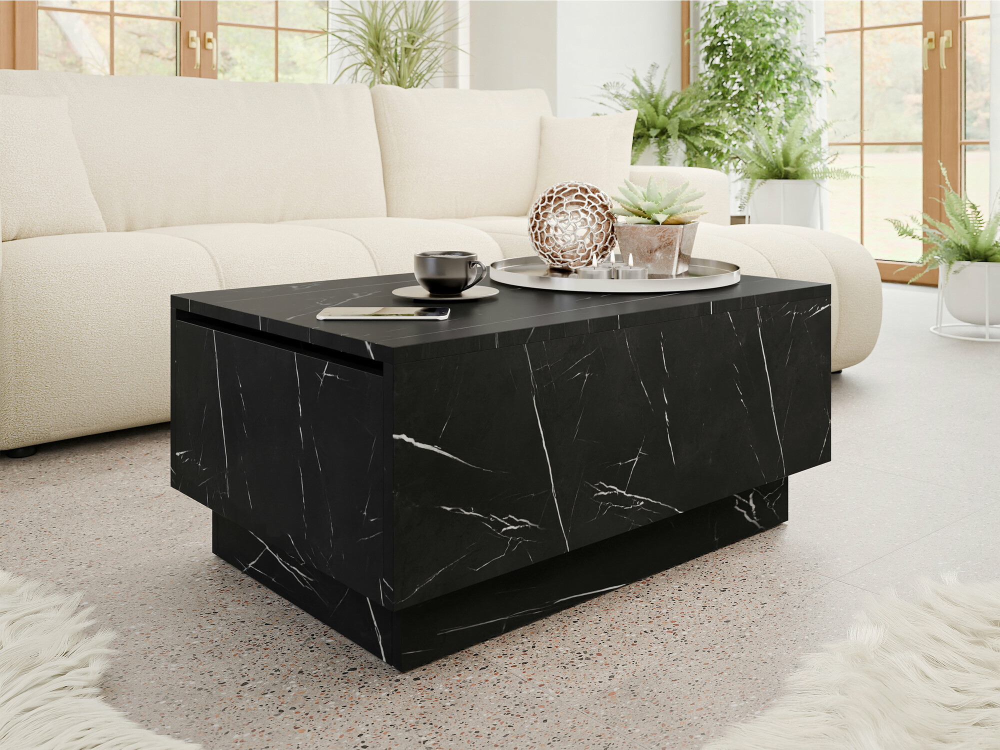 Măsuță de cafea Goodyear 134 (Marmură neagră)