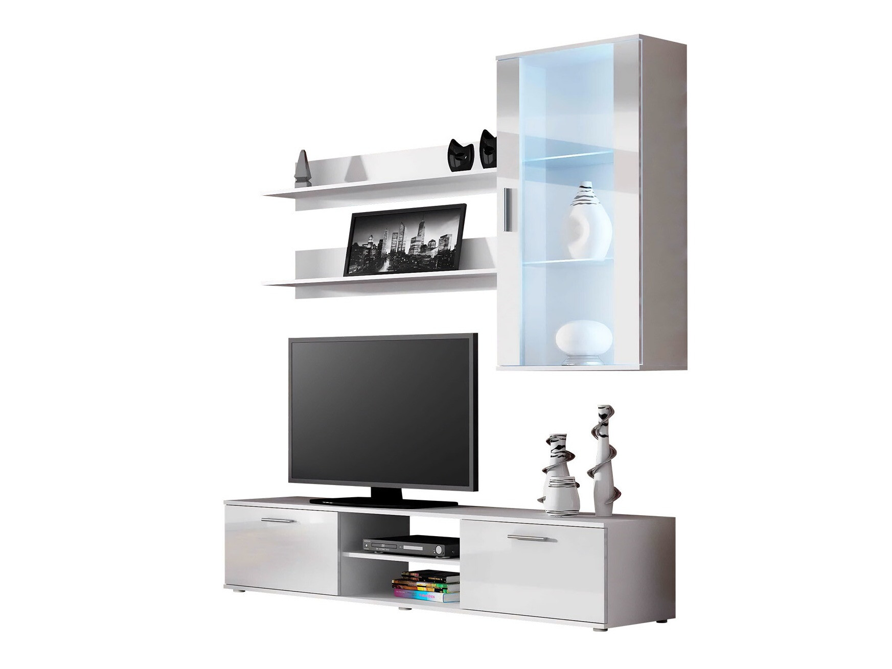 Set de living Tornola 113 (Alb + Alb lucios)