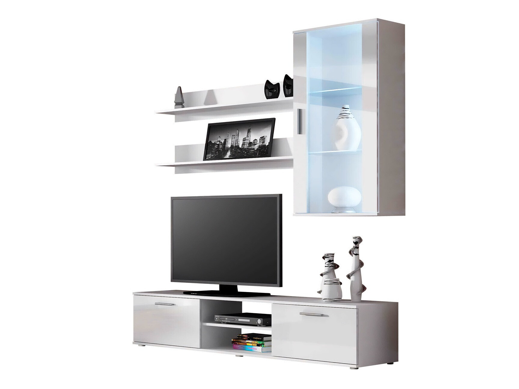 Set de living Tornola 113 (Alb + Alb lucios)