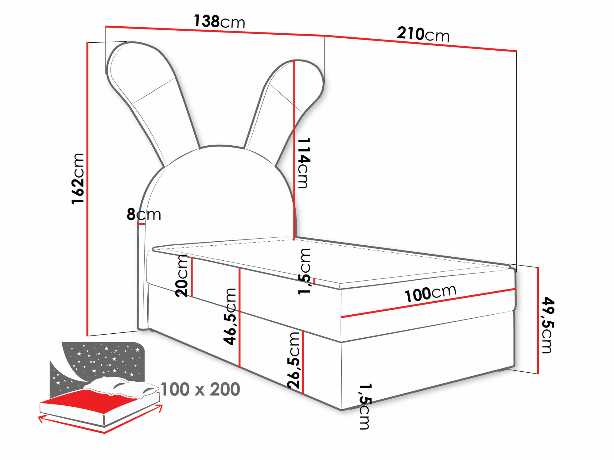 Pat boxspring Stylus (Magic Velvet 2260)