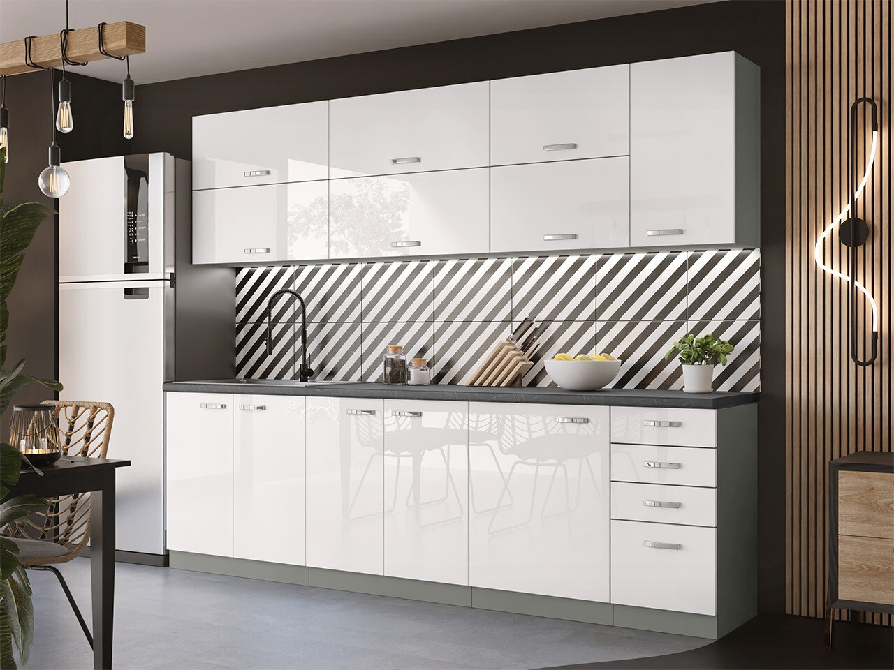 Dulap modular cu uși Multi White 117