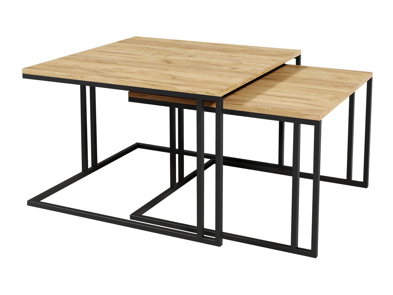 Set de măsuțe de cafea Oswego 110 (Maro + Negru)