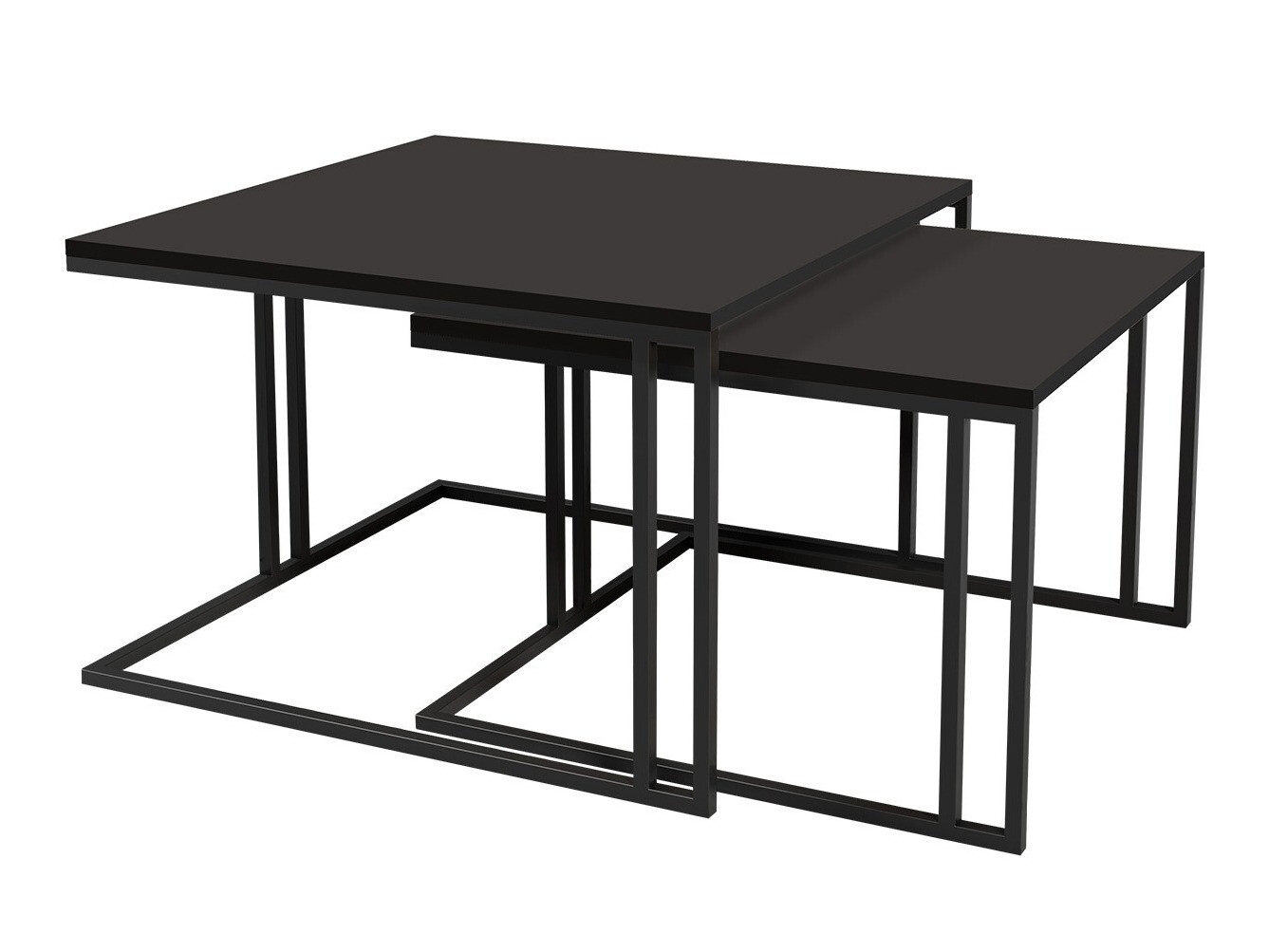 Set de măsuțe de cafea Oswego 110 (Negru)