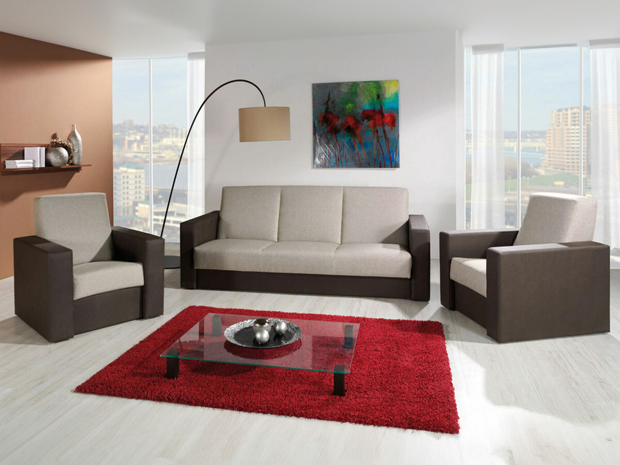 Set mobilier tapițat Providence 171 (Soft 066 + Kreta 05)
