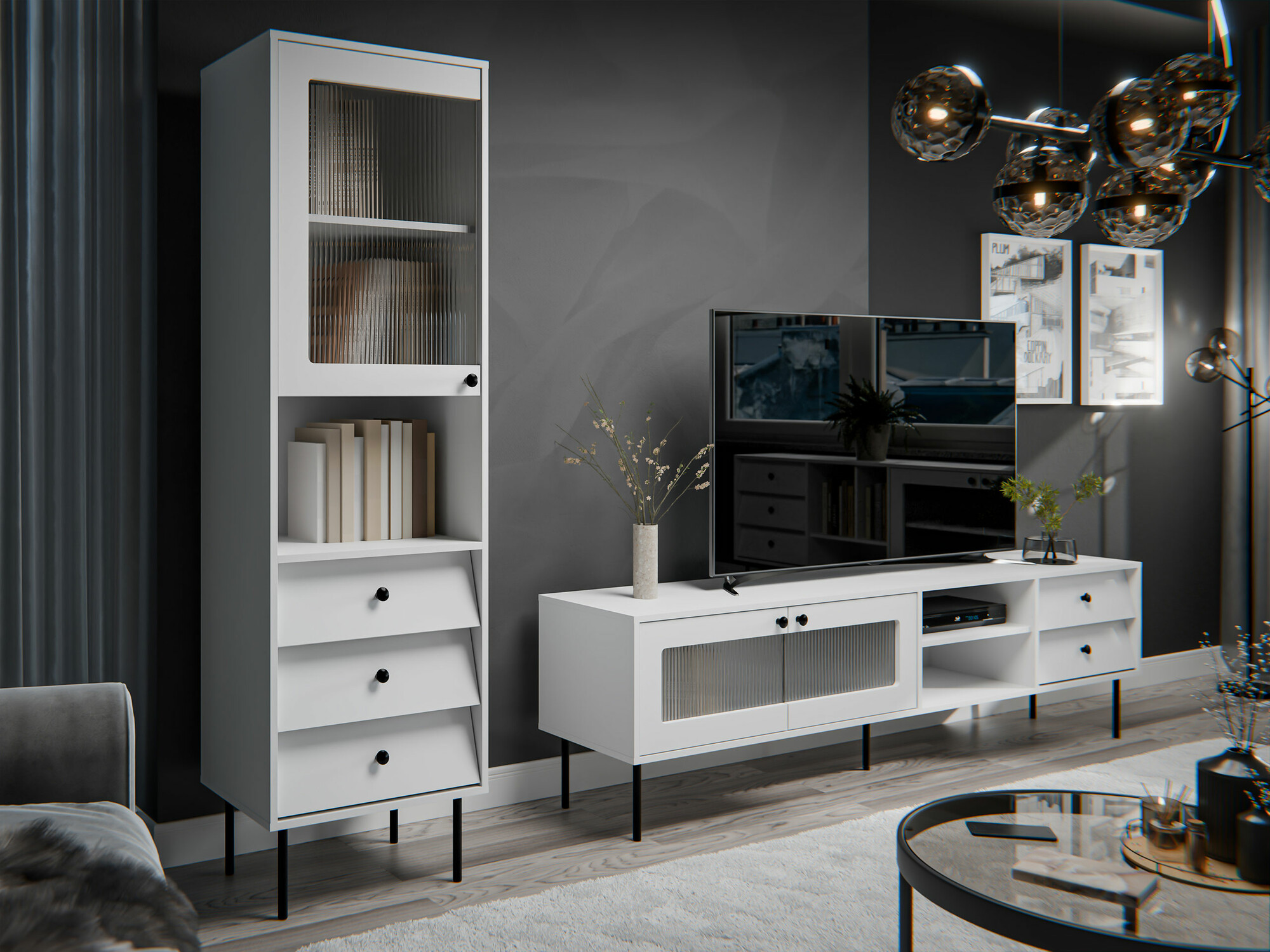 Set de living Feletri 109 (Alb)