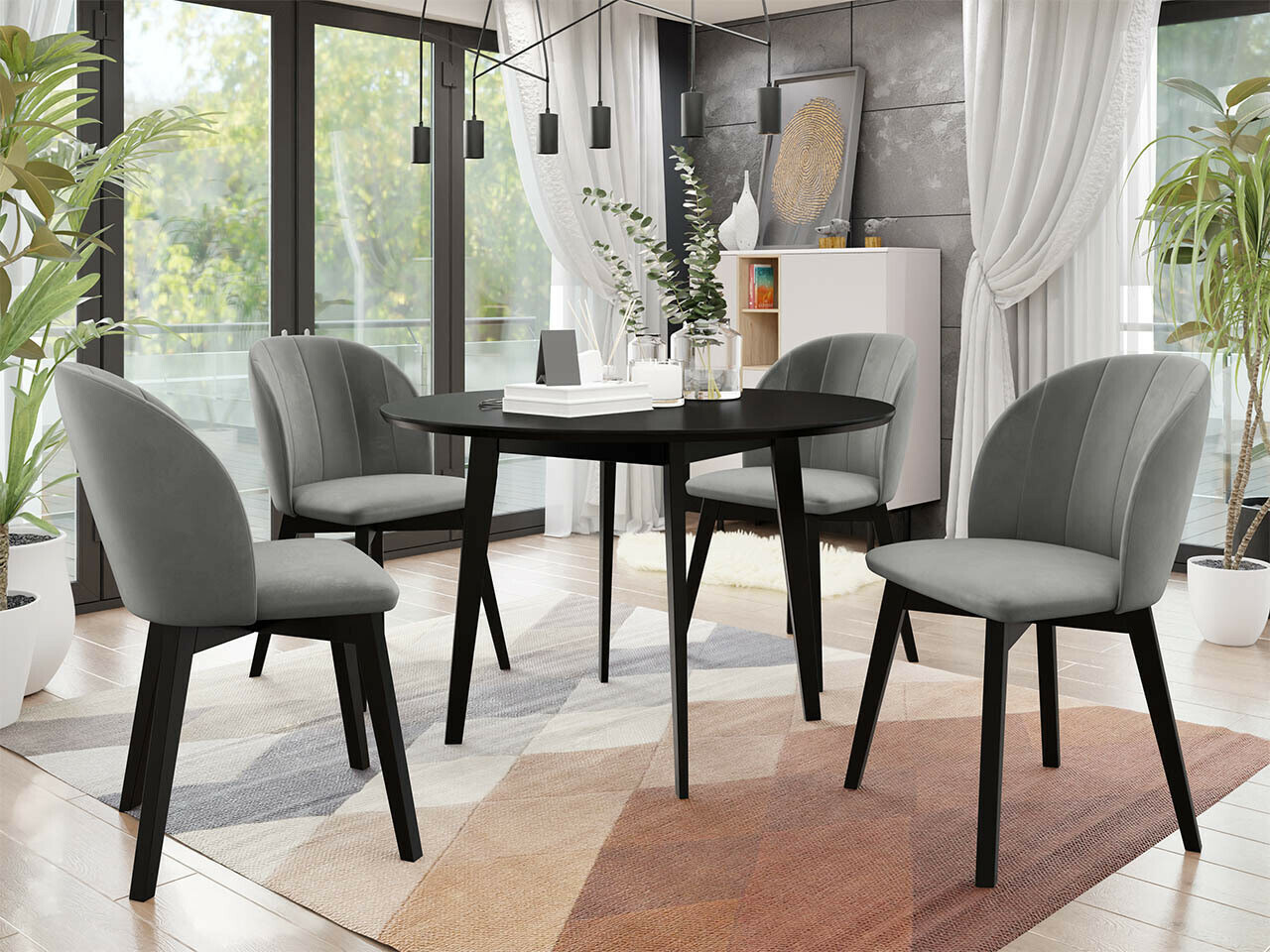 Set de mese Racine 136 (Negru)