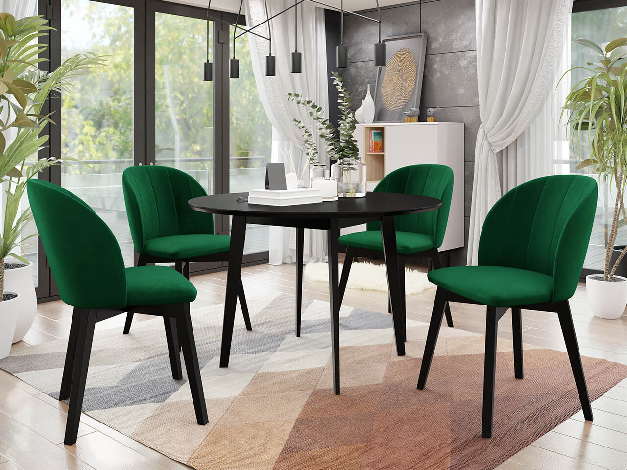 Set de mese Racine 136 (Negru)
