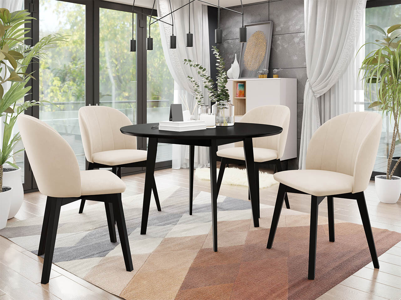 Set de mese Racine 136 (Negru)