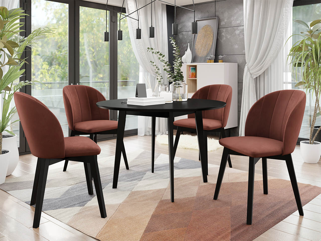 Set de mese Racine 136 (Negru)