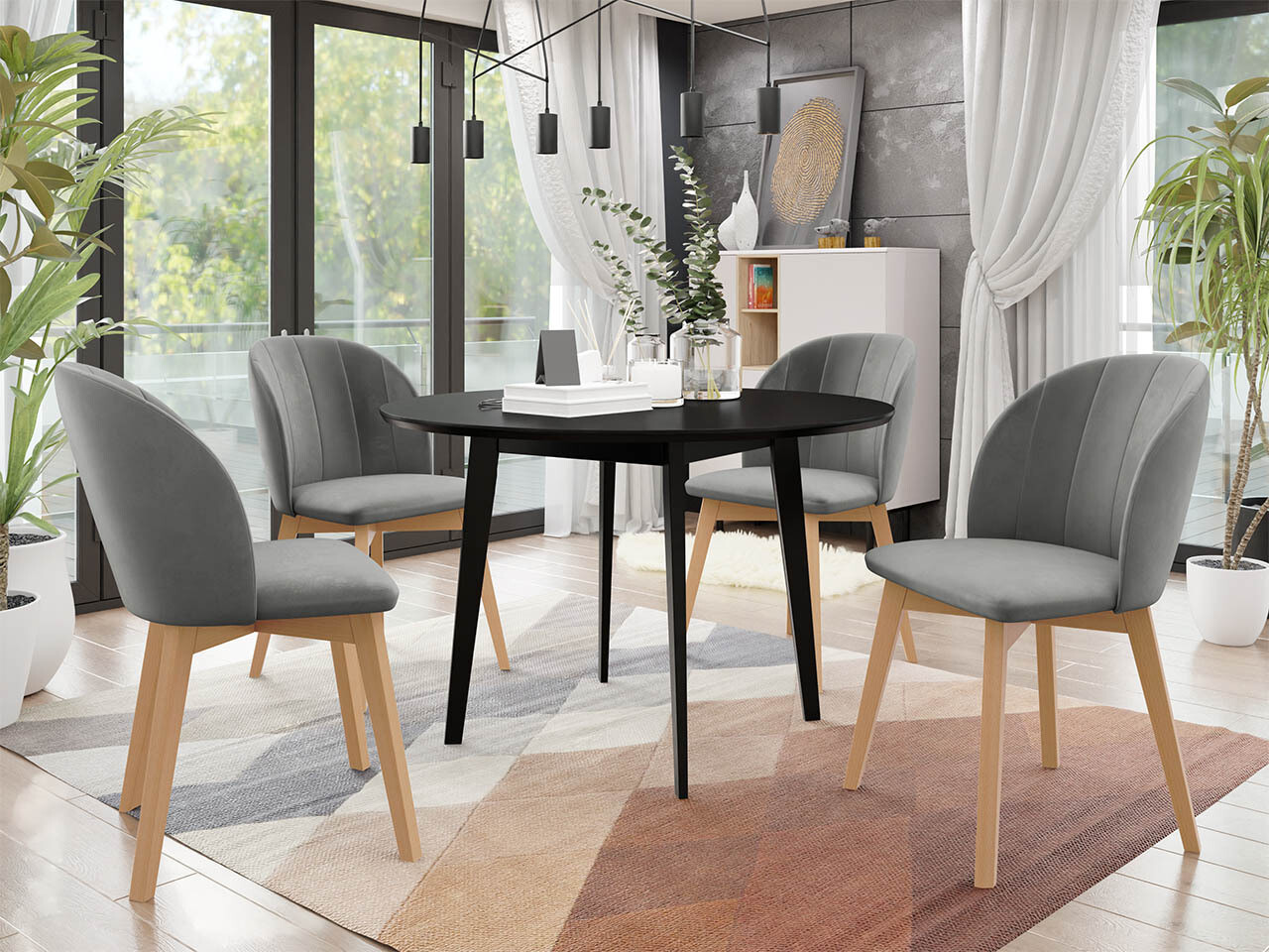 Set de mese Racine 136 (Negru)
