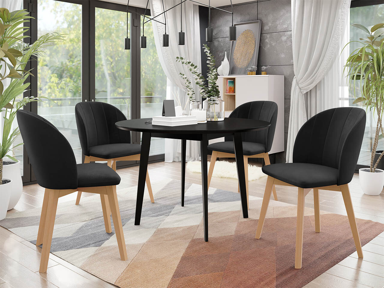 Set de mese Racine 136 (Negru)