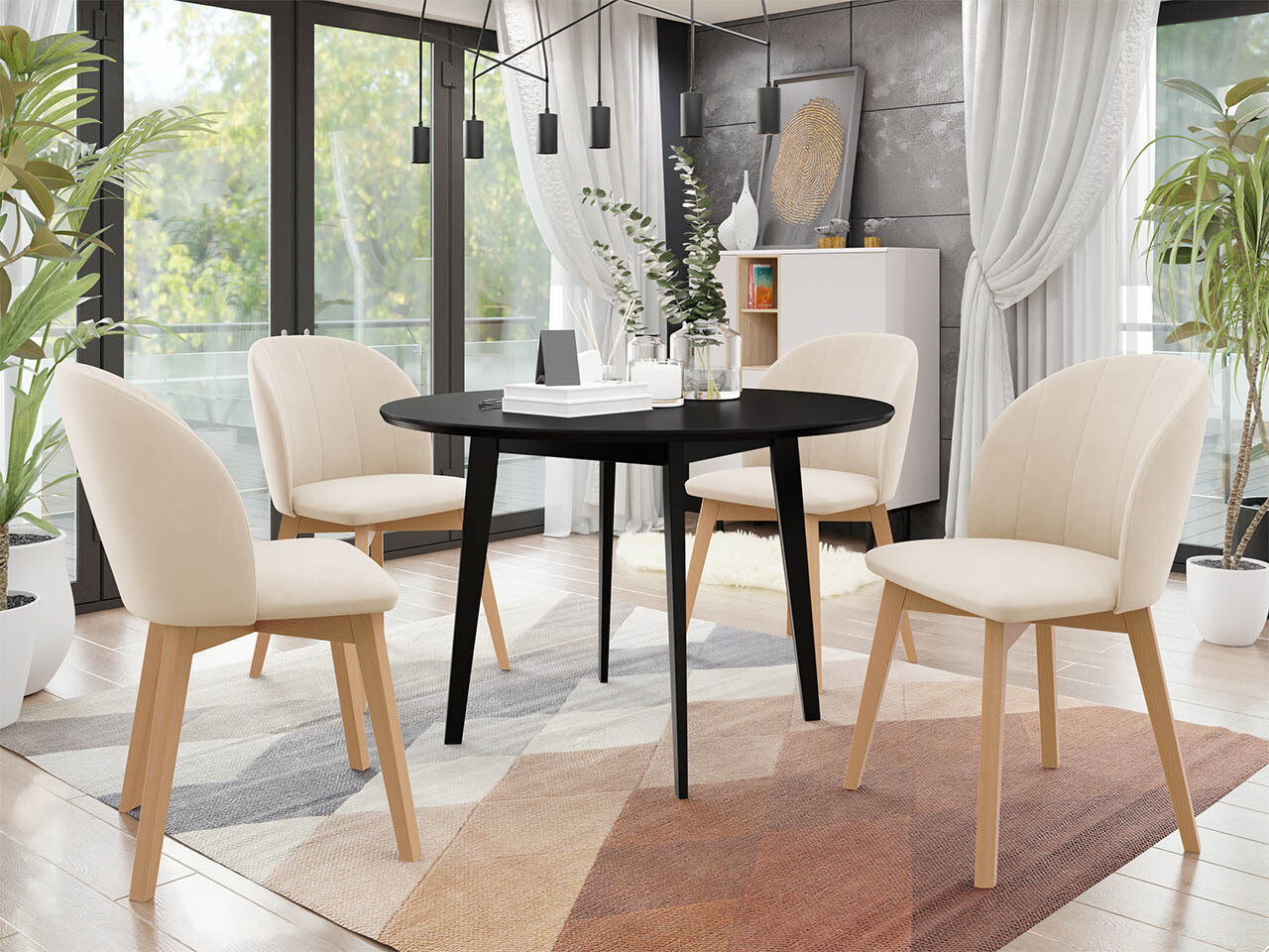 Set de mese Racine 136 (Negru)