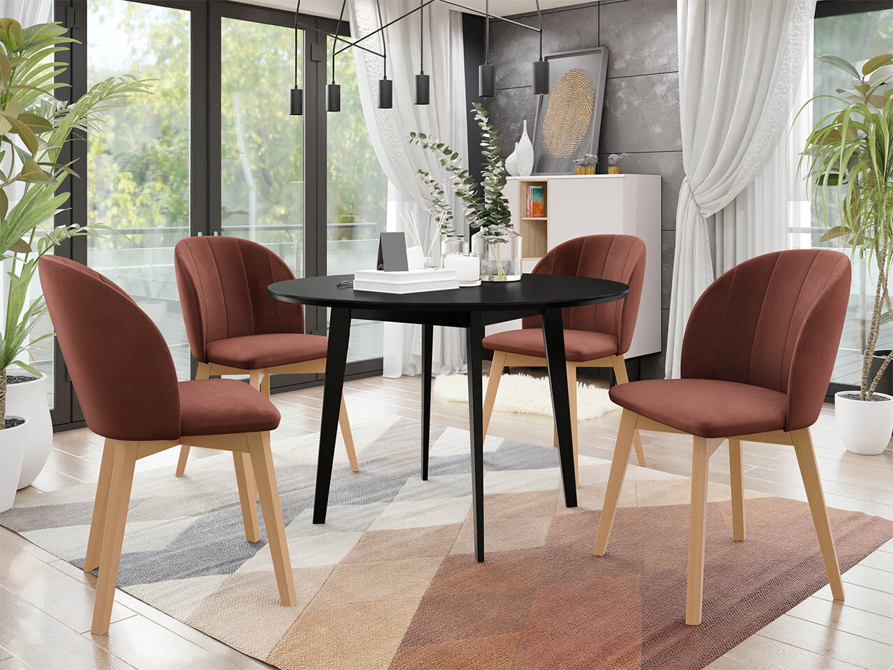 Set de mese Racine 136 (Negru)