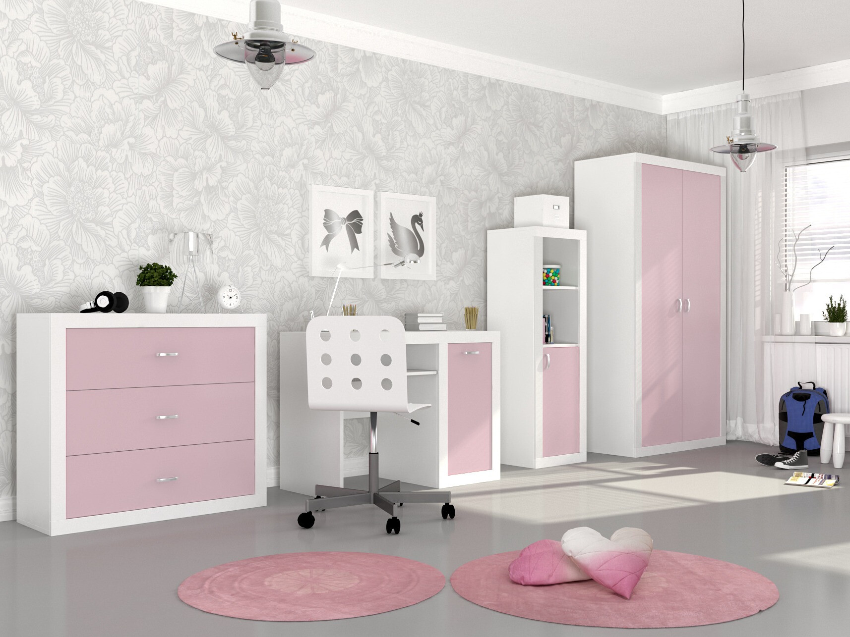 Birou Tentive 102 (Alb + Roze)