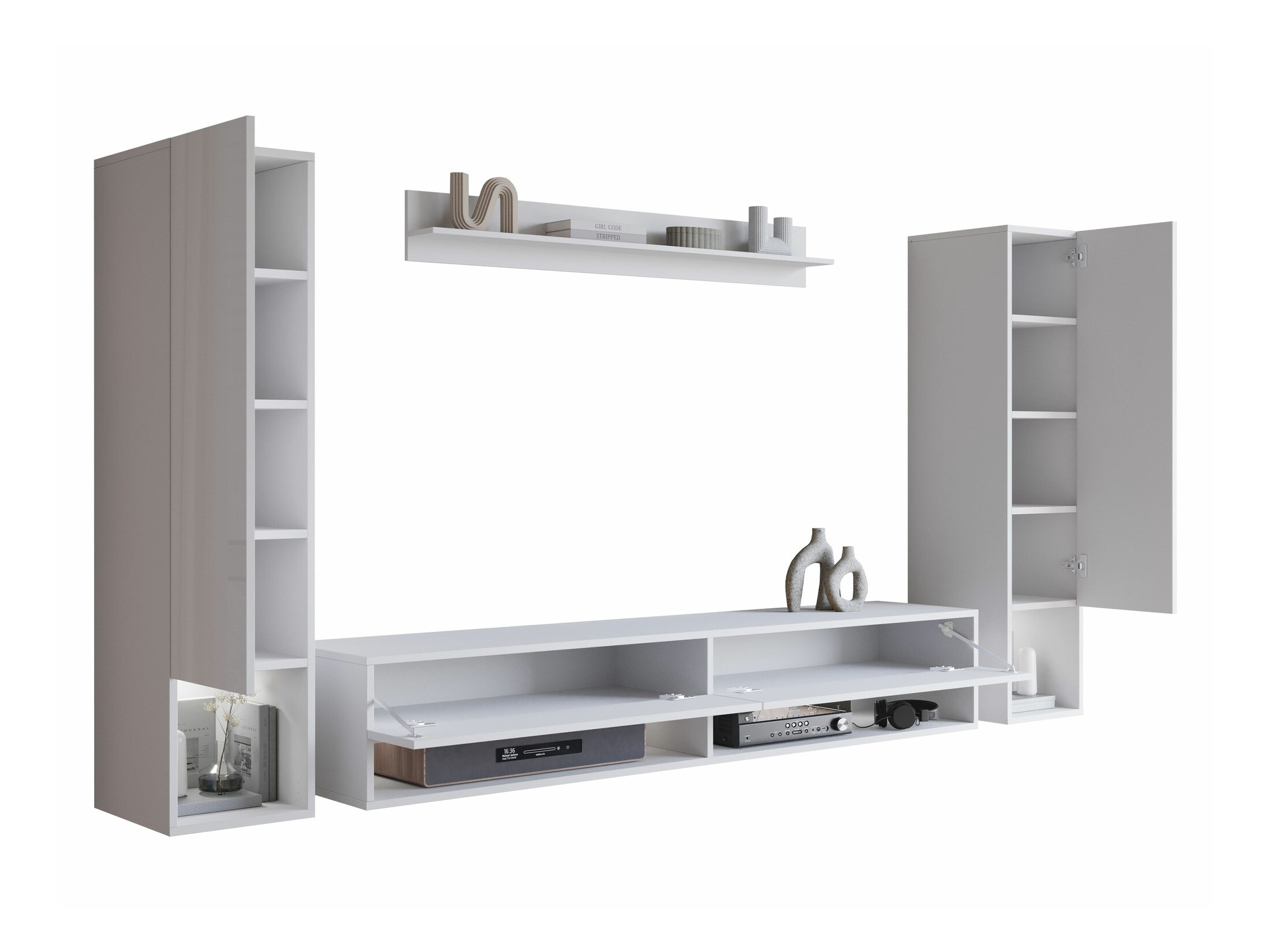 Set de living Sarasota 176 (Alb + Alb lucios)