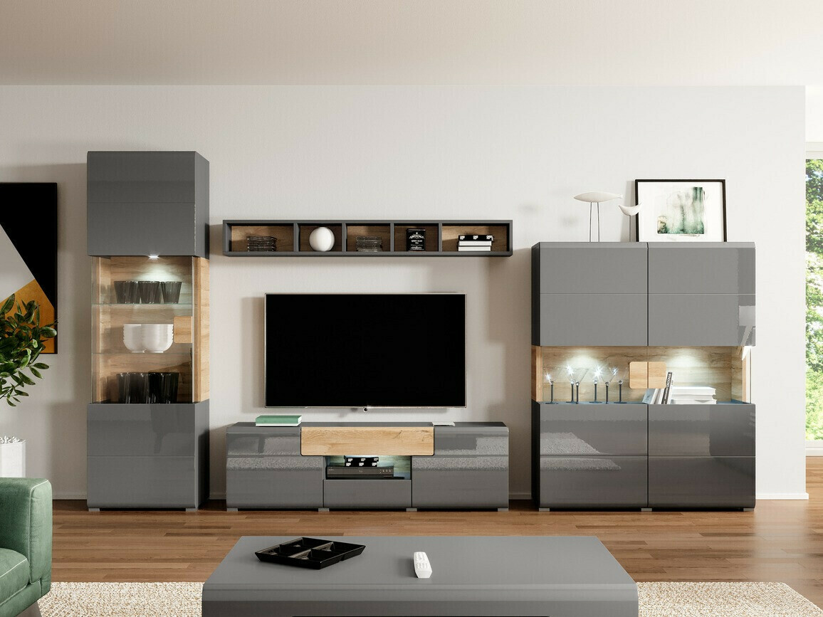 Raft Torsone 107 (Antracit + Gloss antracit + Stejar Grandson)