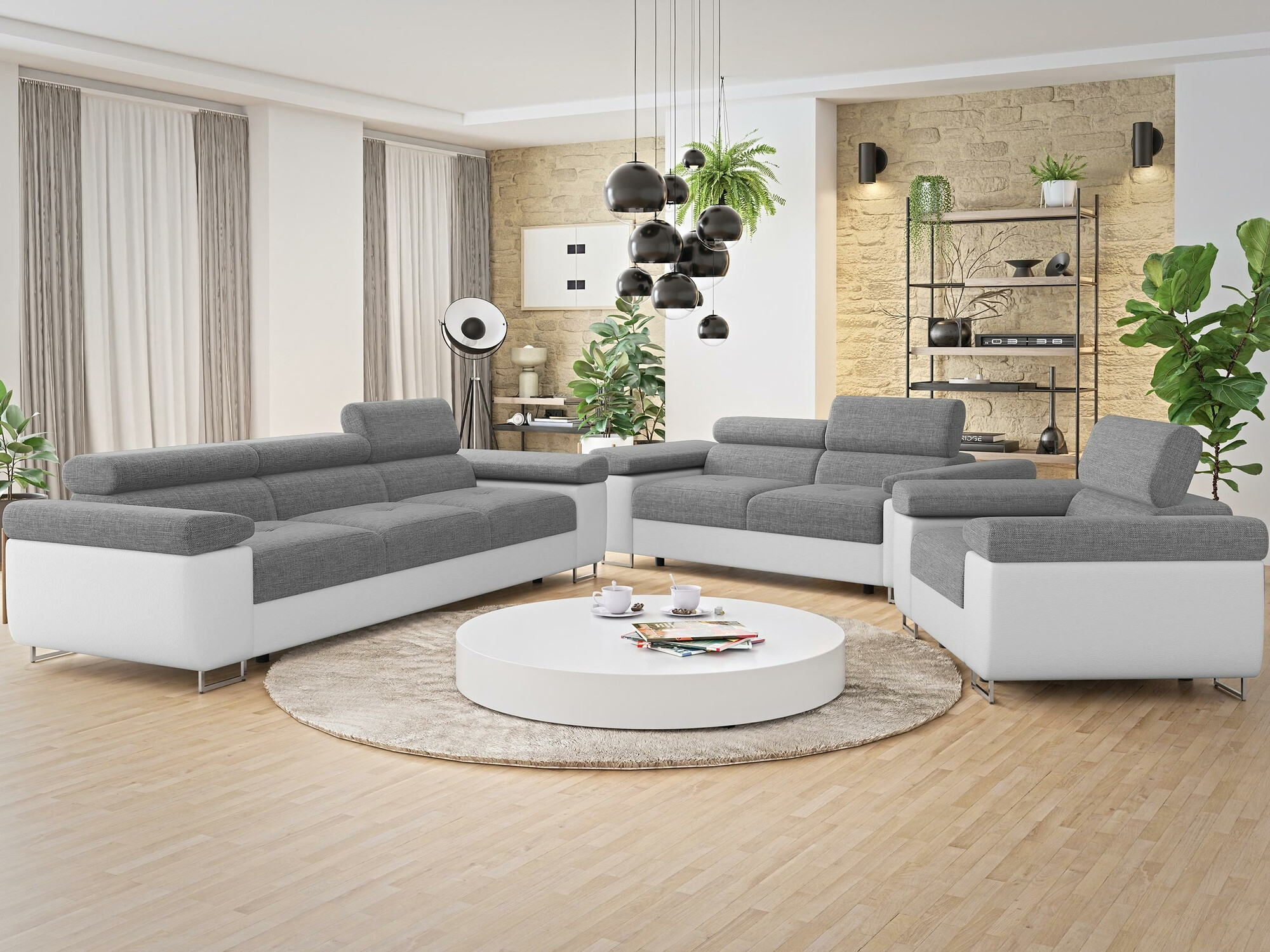 Canapea extensibilă Comfivo Vinetum (Soft 017 + Lux 05)