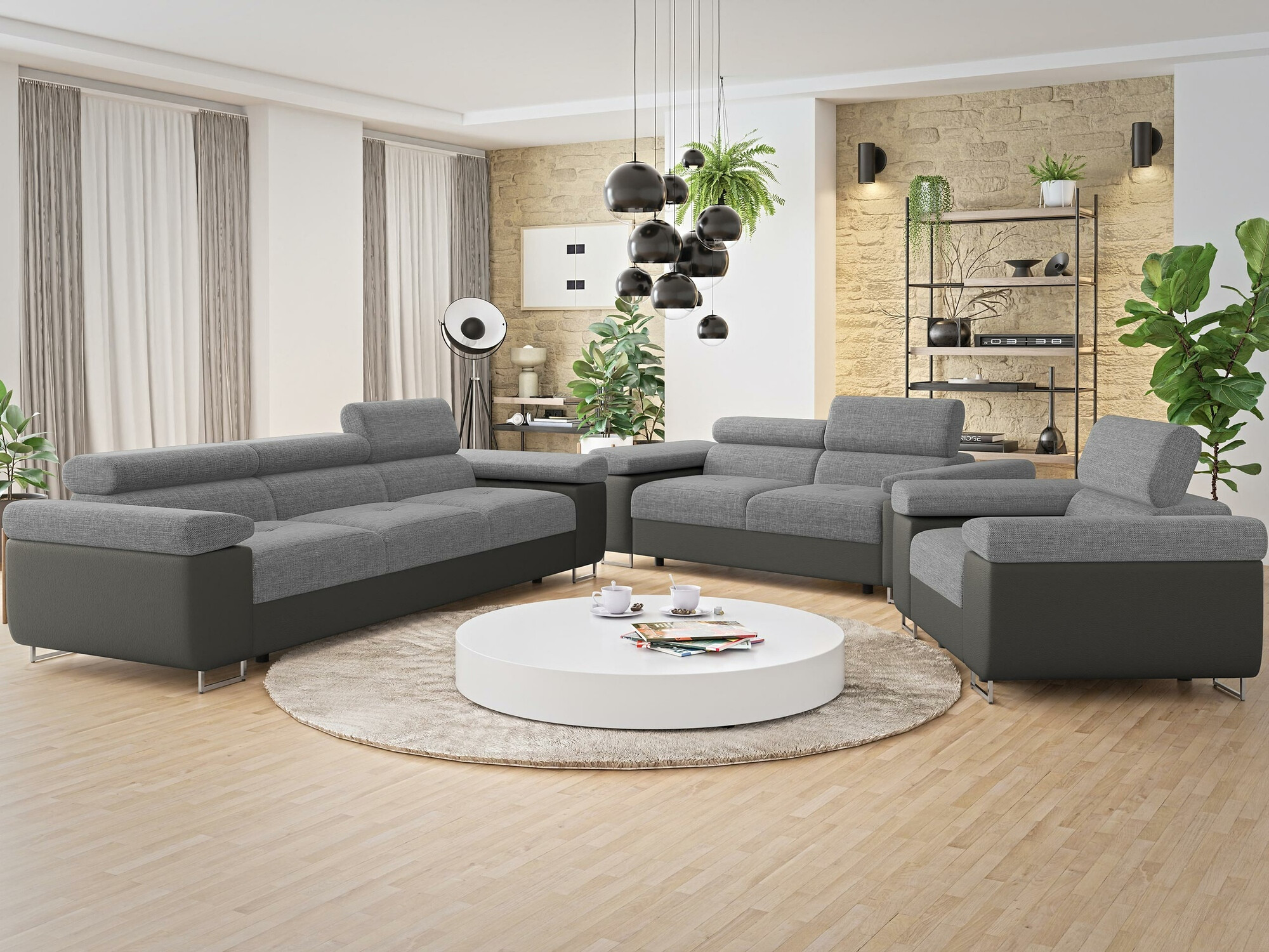Canapea extensibilă Comfivo Vinetum (Soft 029 + Lux 05)