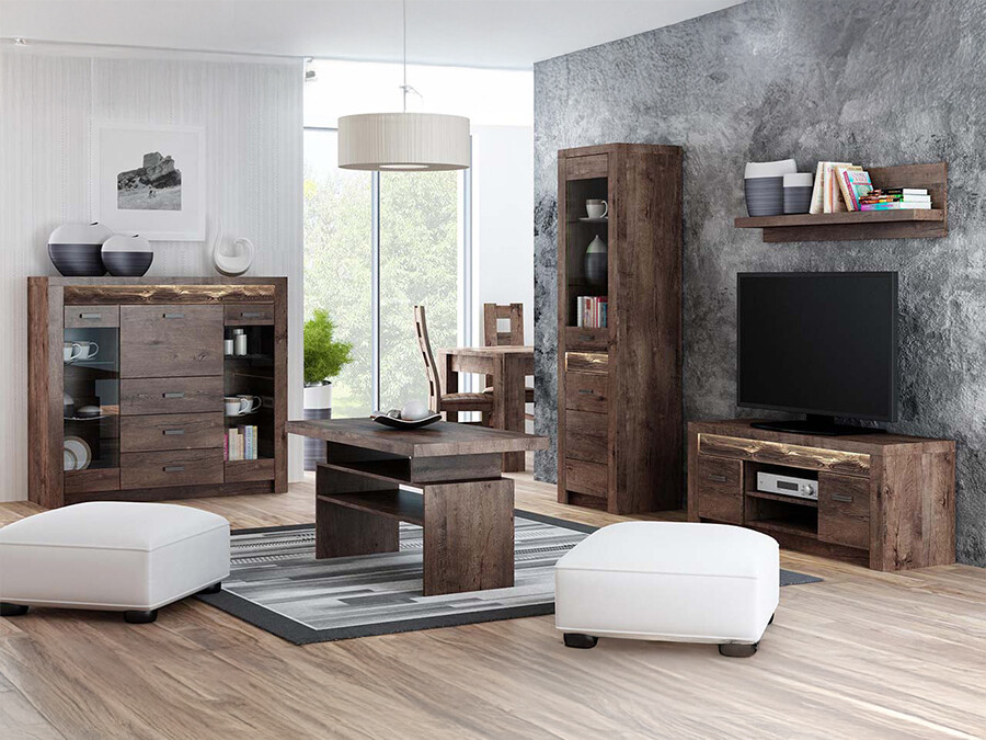 Set de living Serfeno 122 (Cenușă închis)