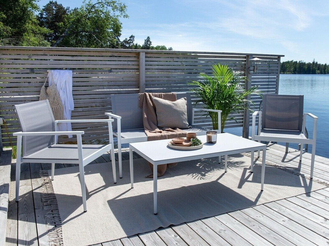 Set mobilier de exterior Dallas 4632 (Alb + Gri)