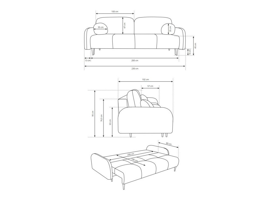 Canapea extensibilă Kingston 151 (Elma 15)