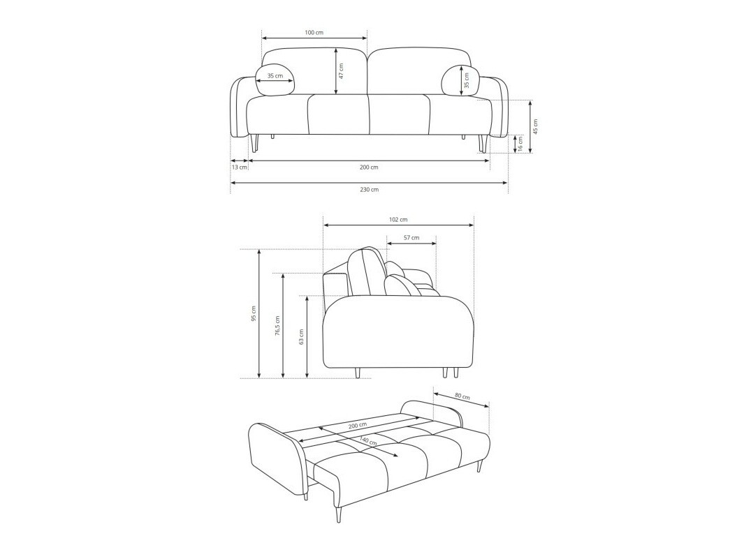 Canapea extensibilă Kingston 151 (Elma 4)