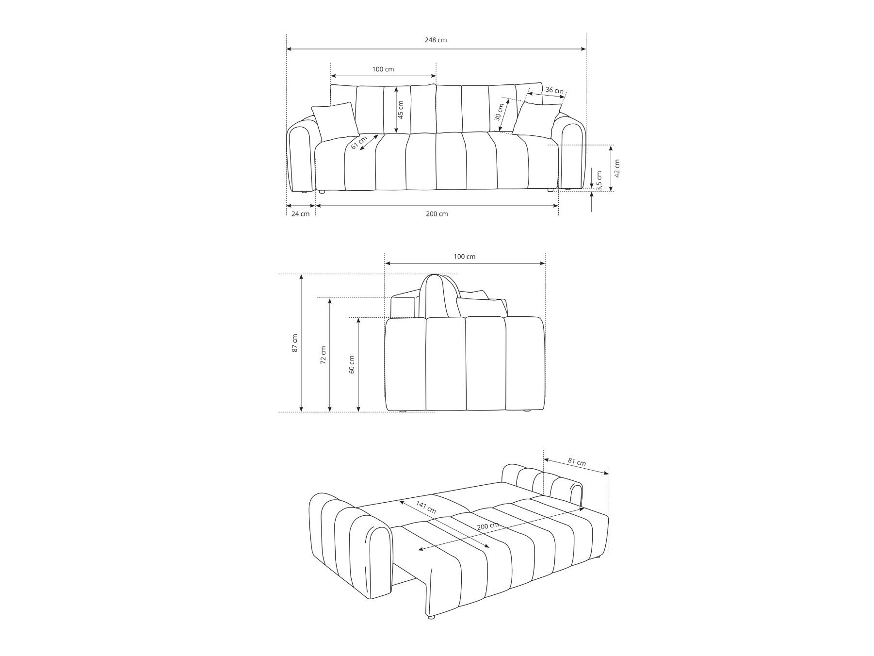 Canapea extensibilă Kingston 159
