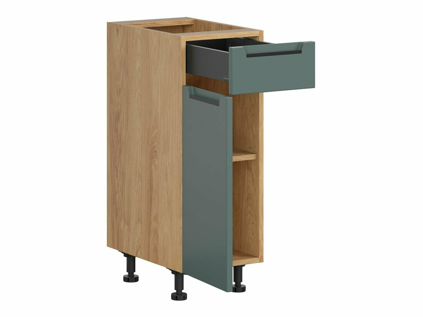 Dulap modular cu sertar și uși Riso Green 102