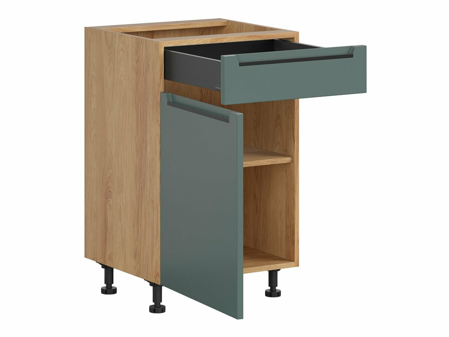Dulap modular cu sertar și uși Riso Green 104