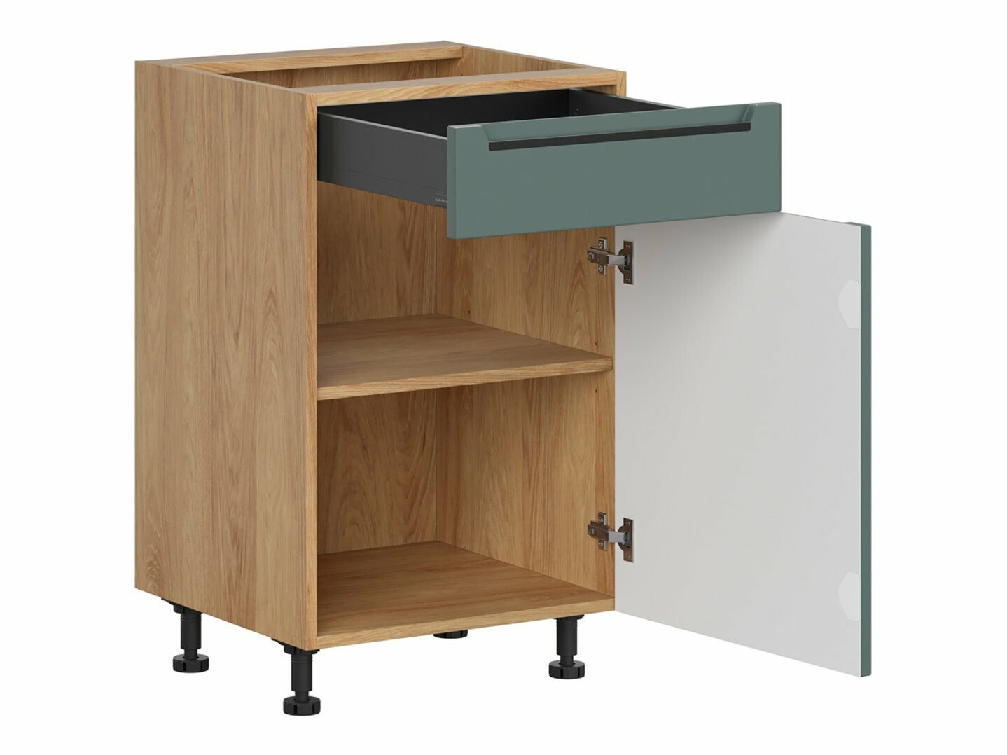 Dulap modular cu sertar și uși Riso Green 104