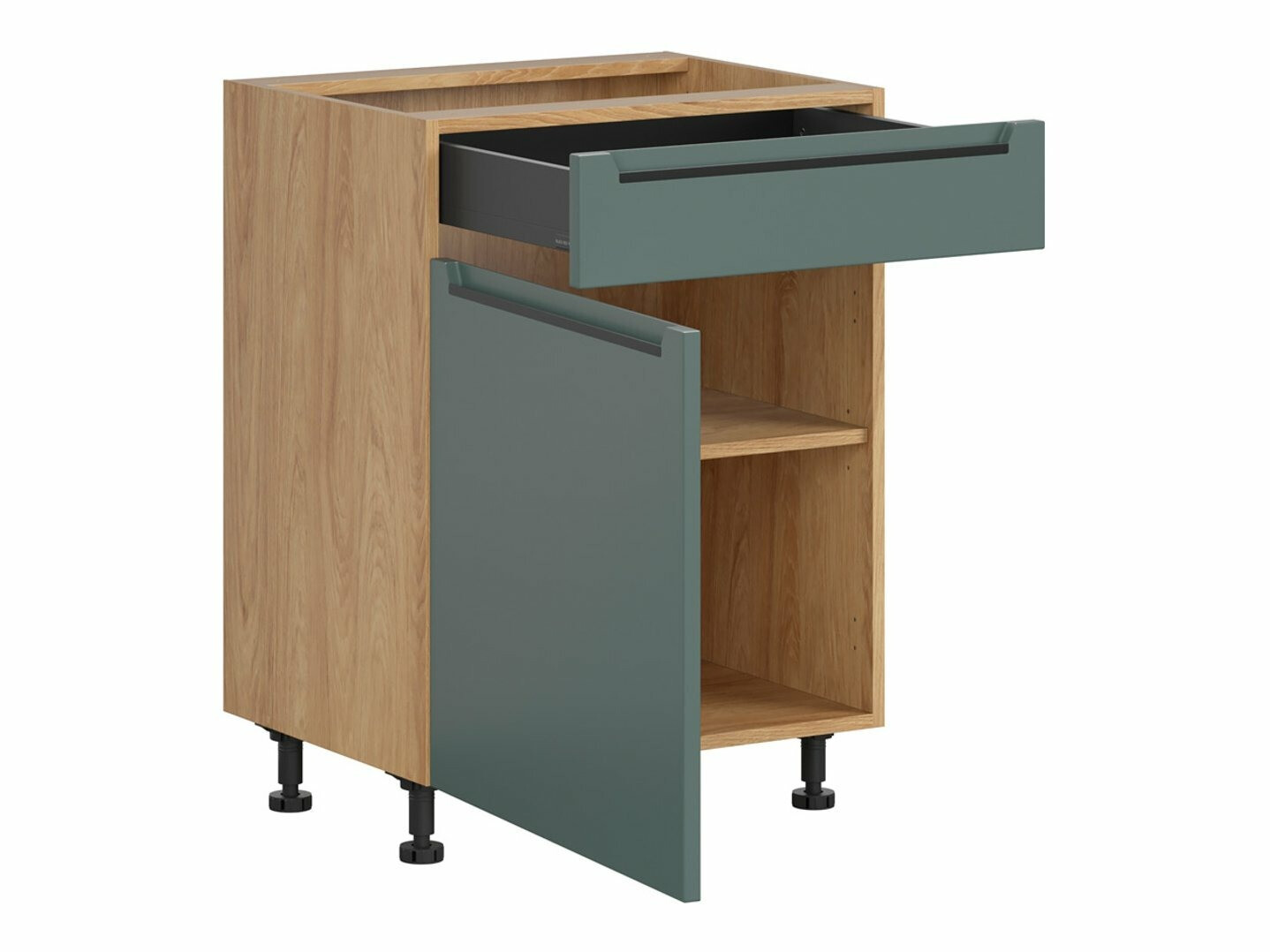 Dulap modular cu sertar și uși Riso Green 105
