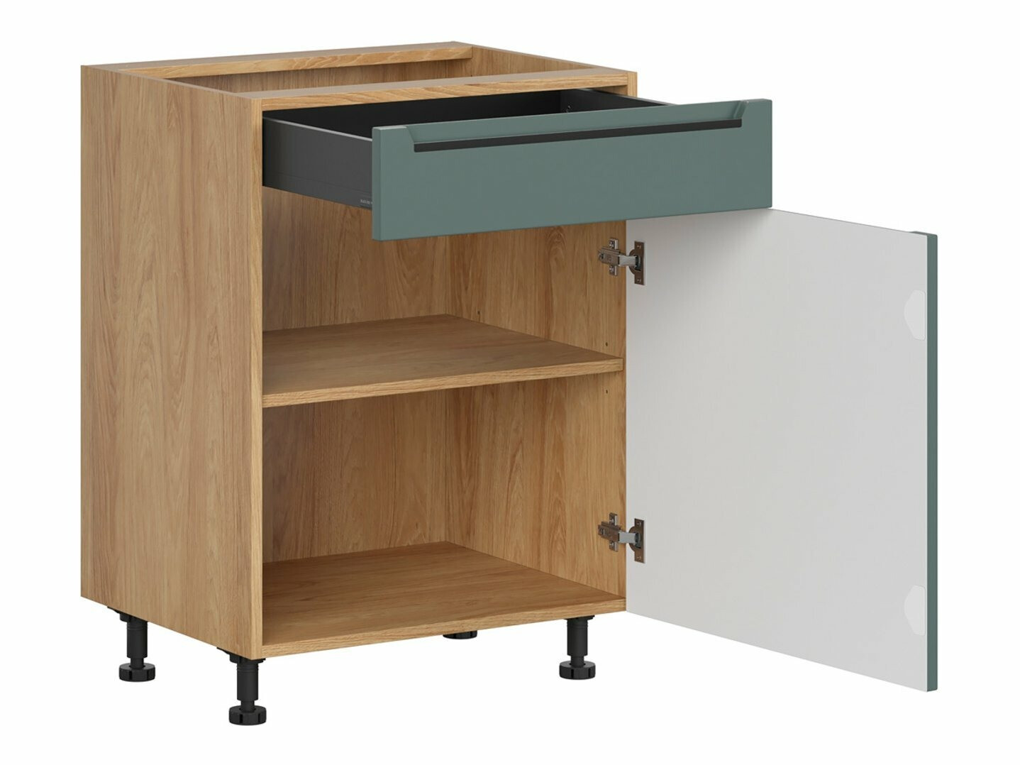 Dulap modular cu sertar și uși Riso Green 105
