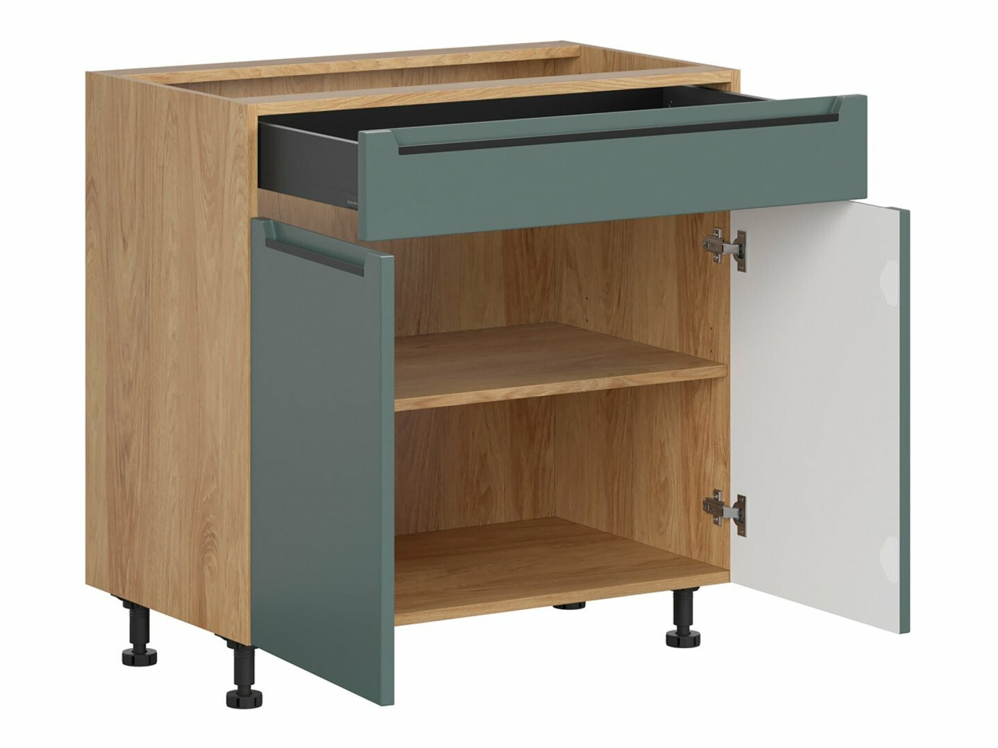 Dulap modular cu sertar și uși Riso Green 106