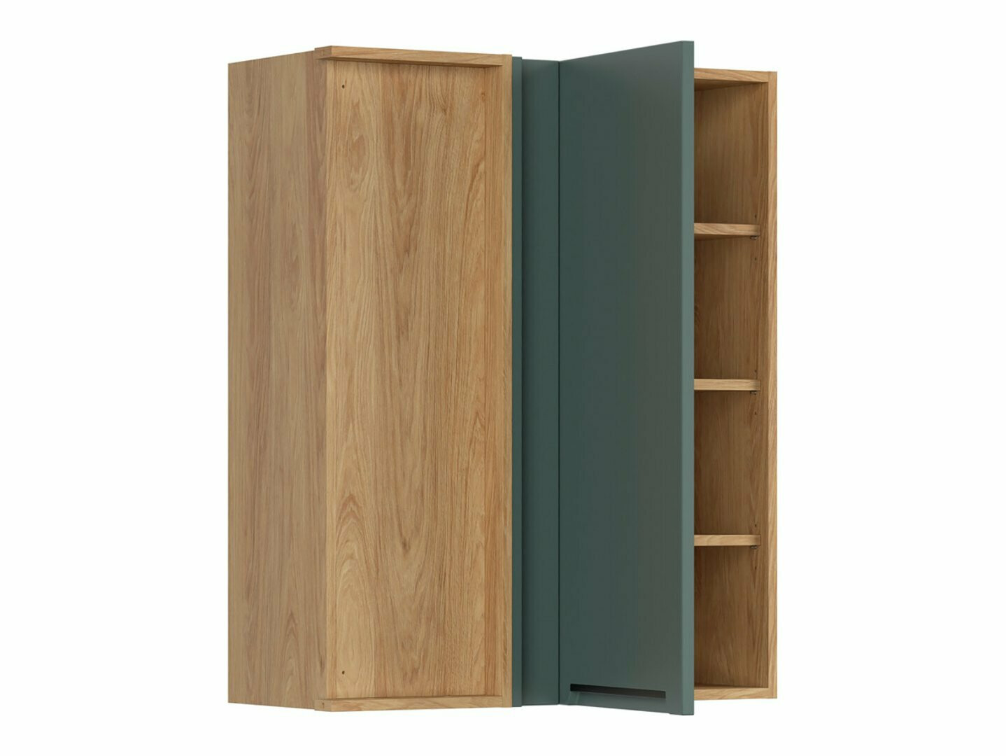 Dulap modular de colț pentru perete Riso Green 156