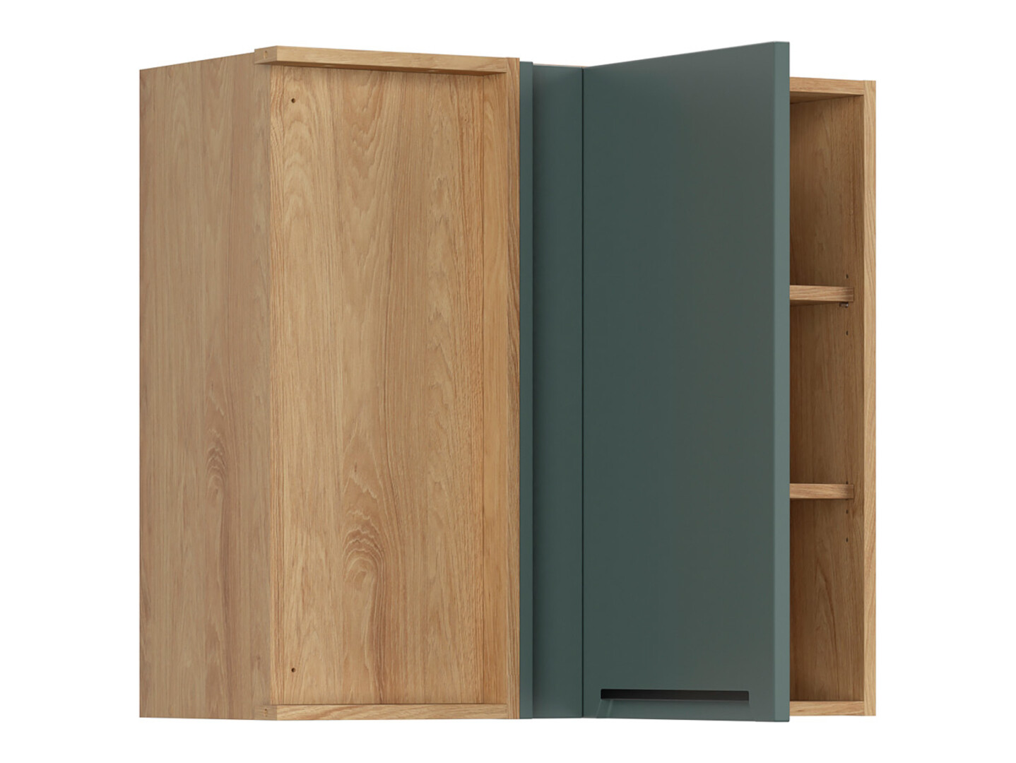 Dulap modular de colț pentru perete Riso Green 157
