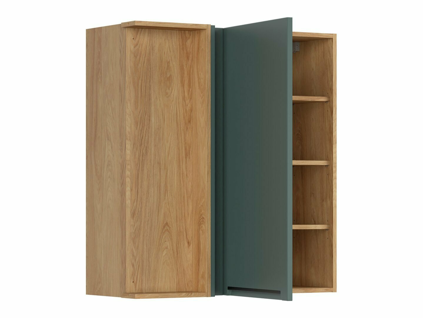 Dulap modular de colț pentru perete Riso Green 159