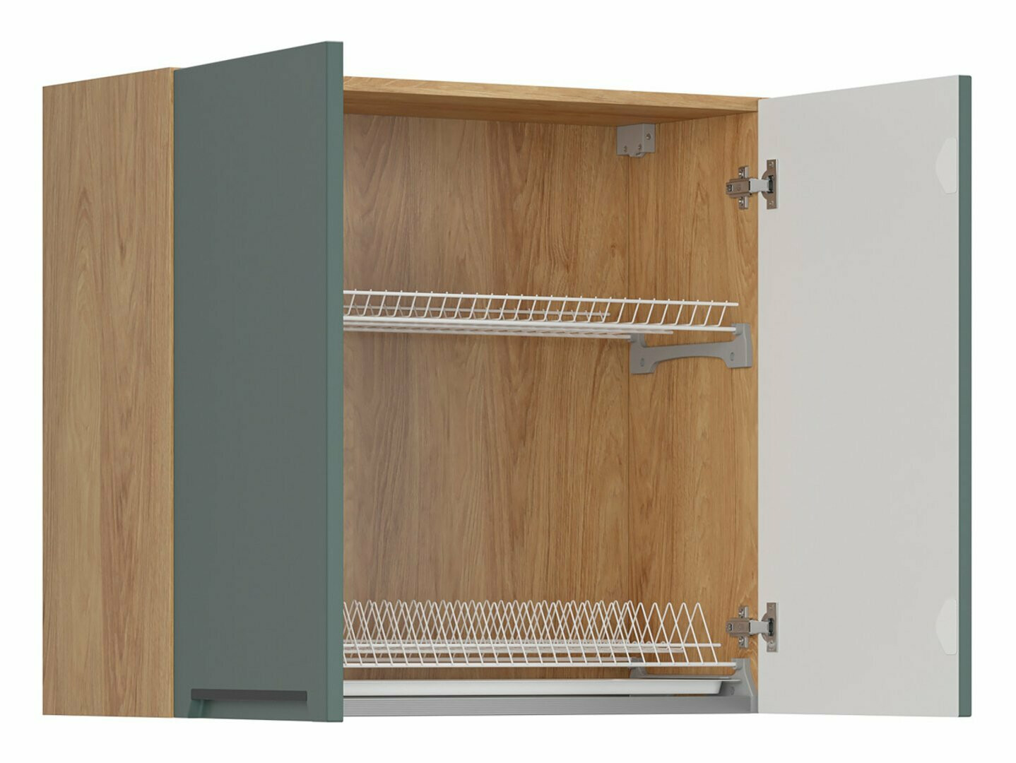 Dulap modular de perete cu suport pentru vase Riso Green 154