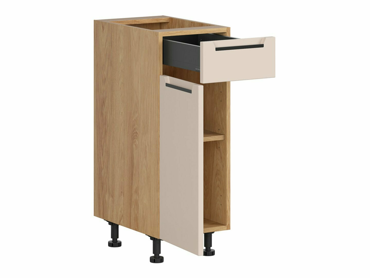 Dulap modular cu sertar și uși Riso Beige 102