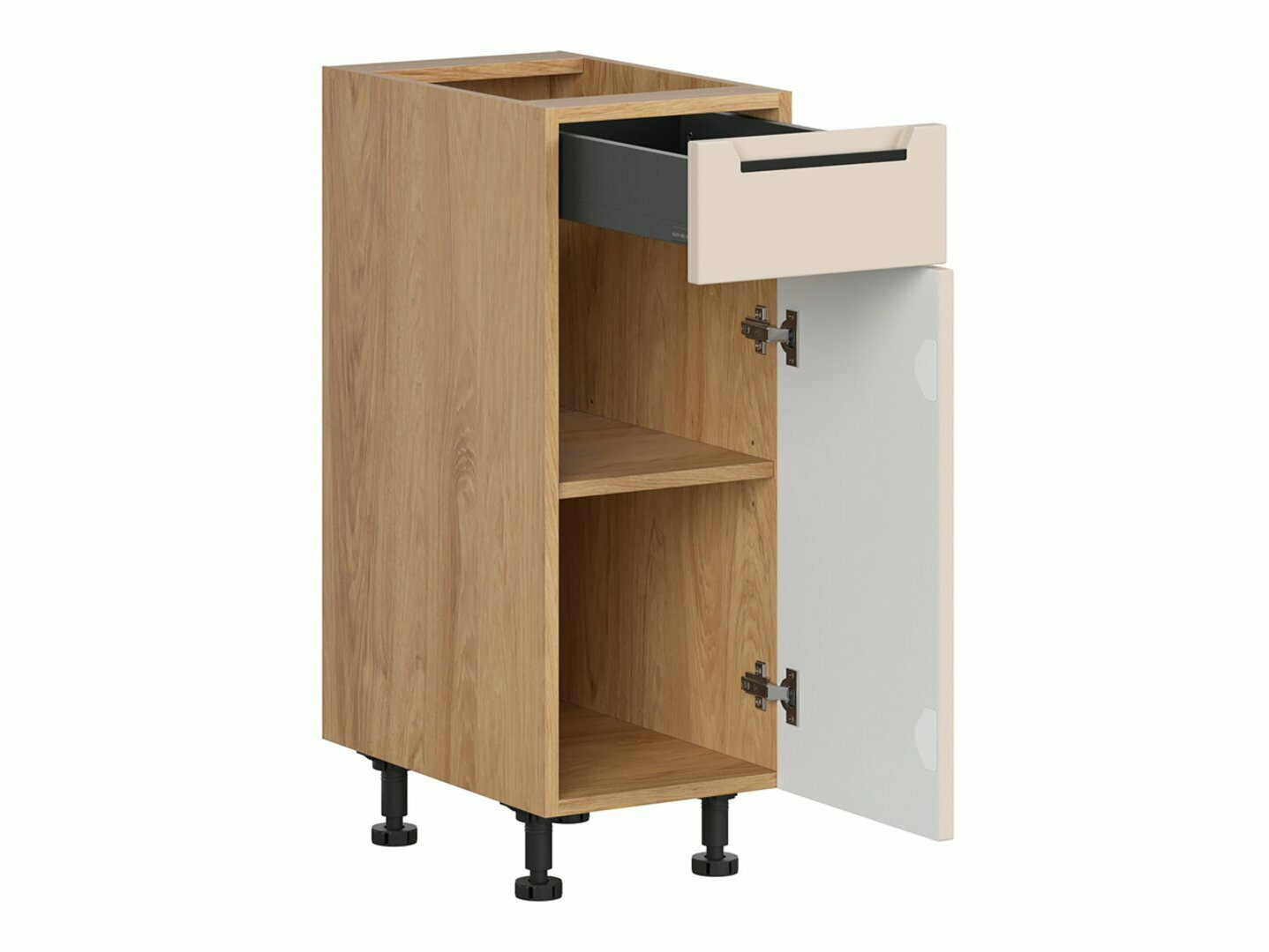 Dulap modular cu sertar și uși Riso Beige 102
