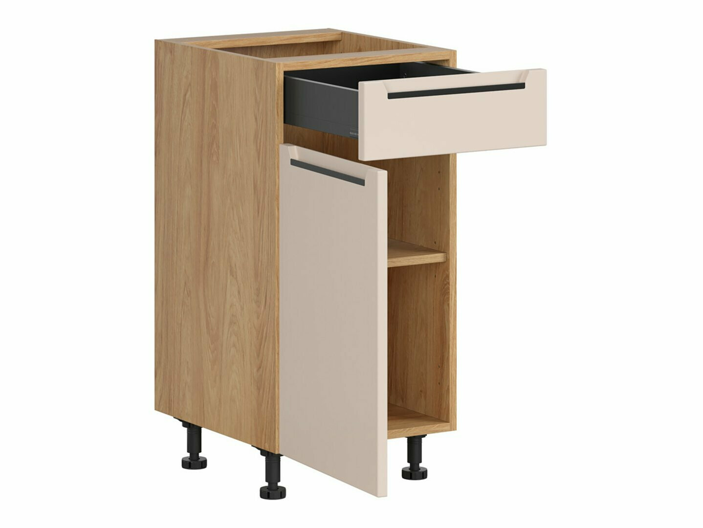 Dulap modular cu sertar și uși Riso Beige 103