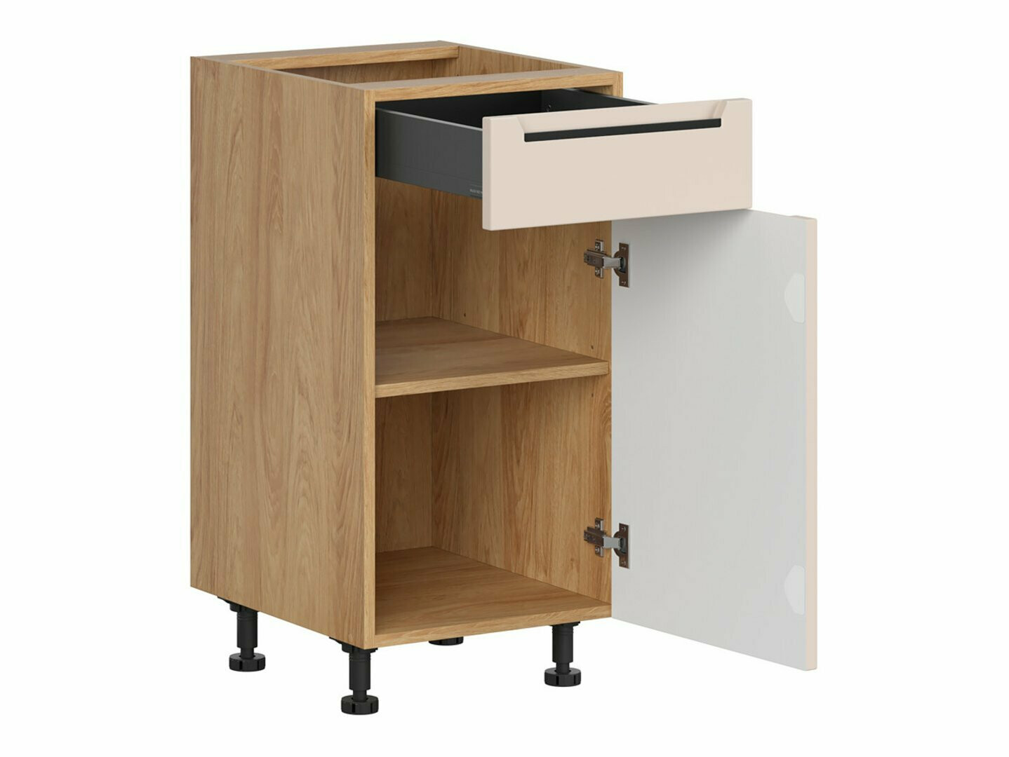Dulap modular cu sertar și uși Riso Beige 103