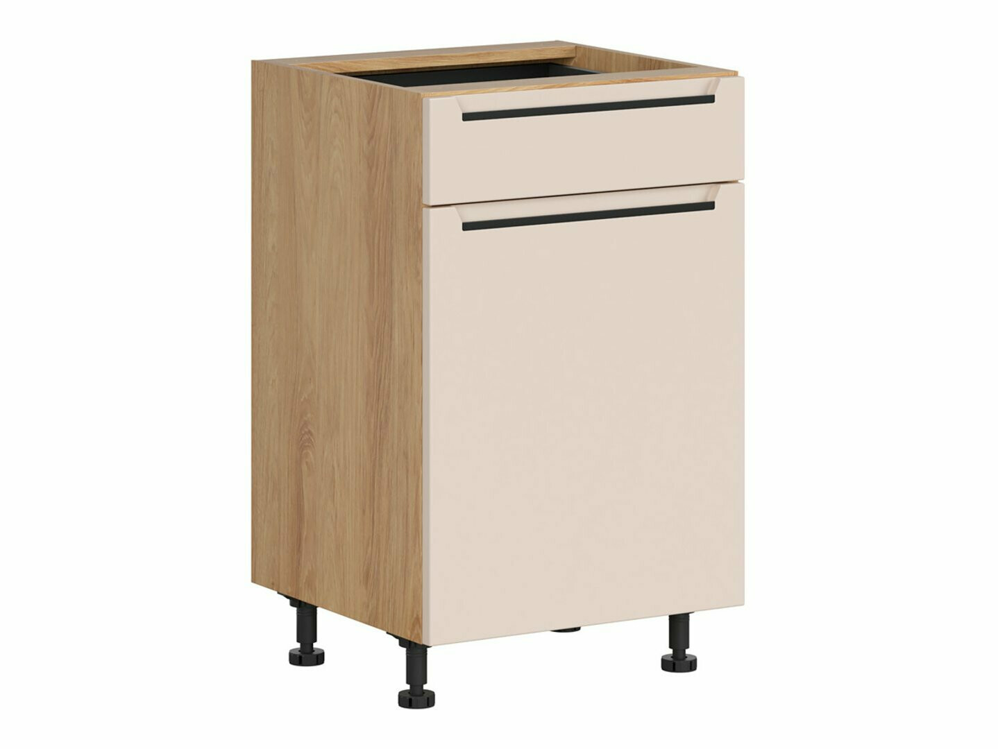 Dulap modular cu sertar și uși Riso Beige 104