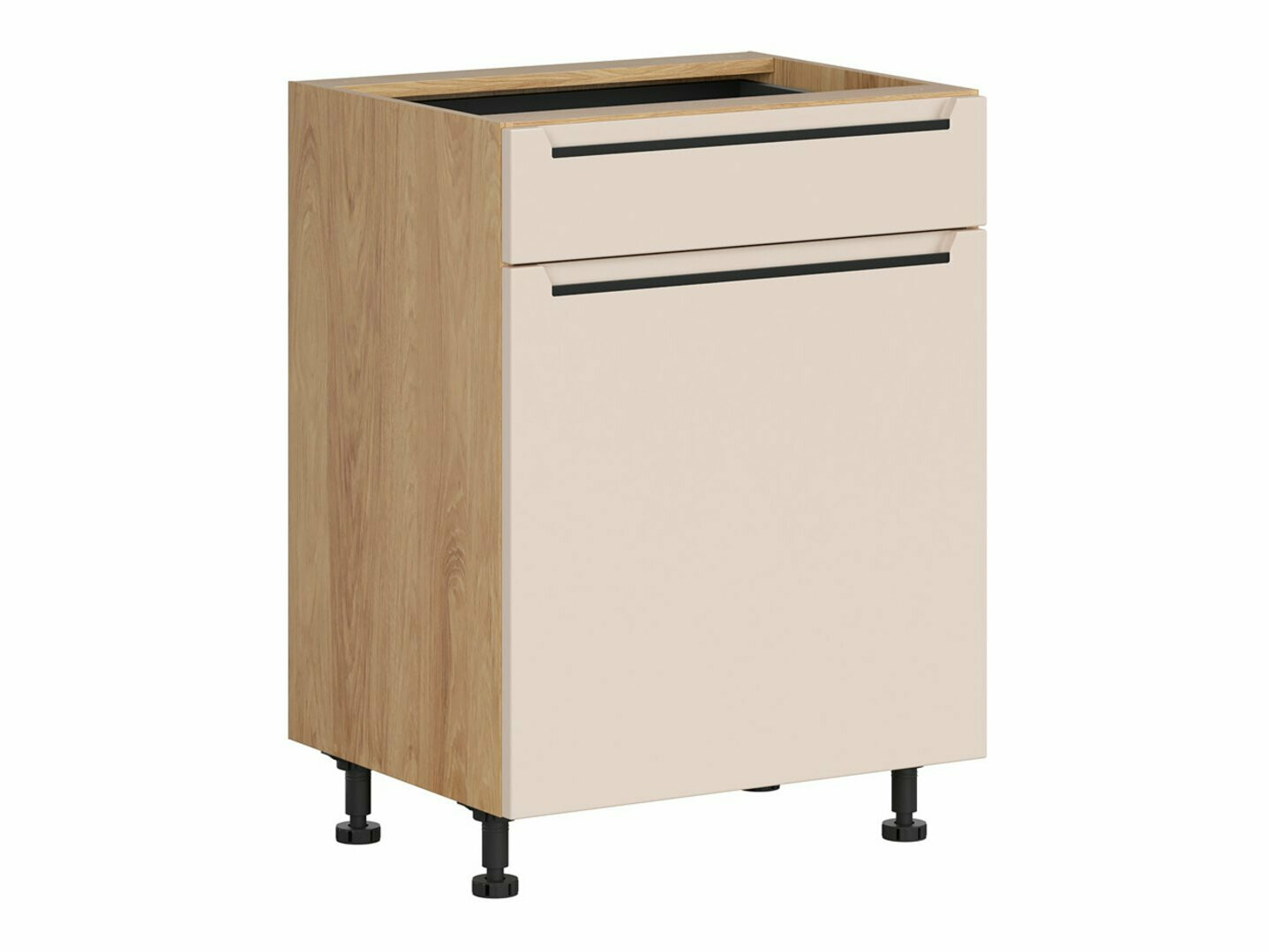 Dulap modular cu sertar și uși Riso Beige 105