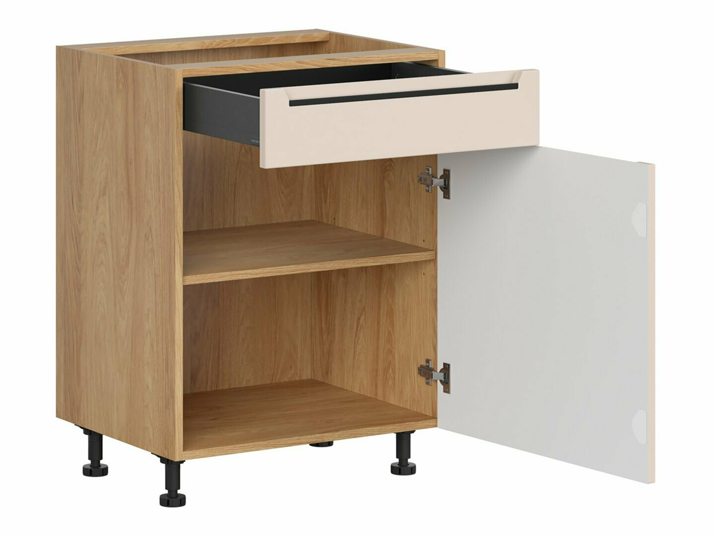 Dulap modular cu sertar și uși Riso Beige 105
