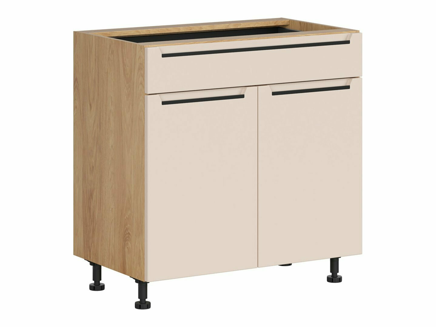 Dulap modular cu sertar și uși Riso Beige 106