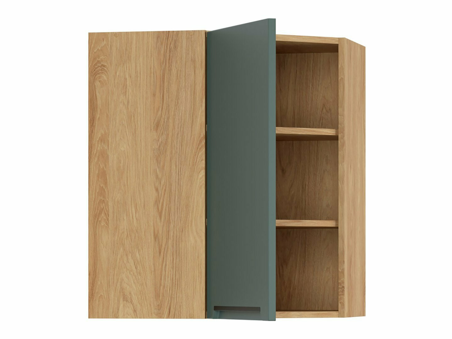 Dulap modular de colț pentru perete Riso Green 160