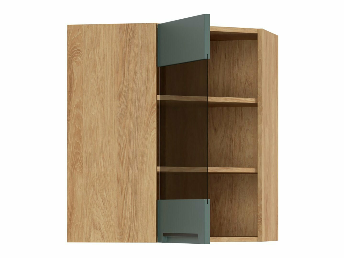 Dulap modular de colț pentru perete Riso Green 161
