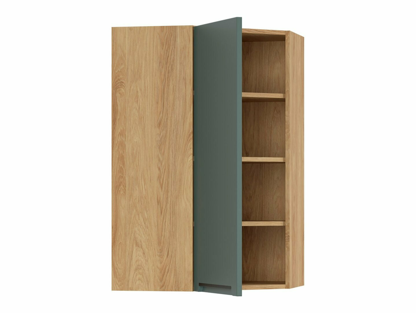Dulap modular de colț pentru perete Riso Green 162
